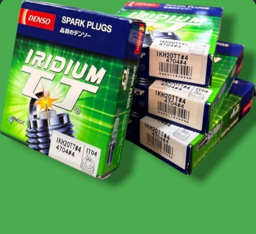 شمع دنسو تی تیTT ایریدیوم دو سر سوزن پایه بلند کدKH20TT4704 اصلی ژاپنی وارادتی دست ۴ عددی